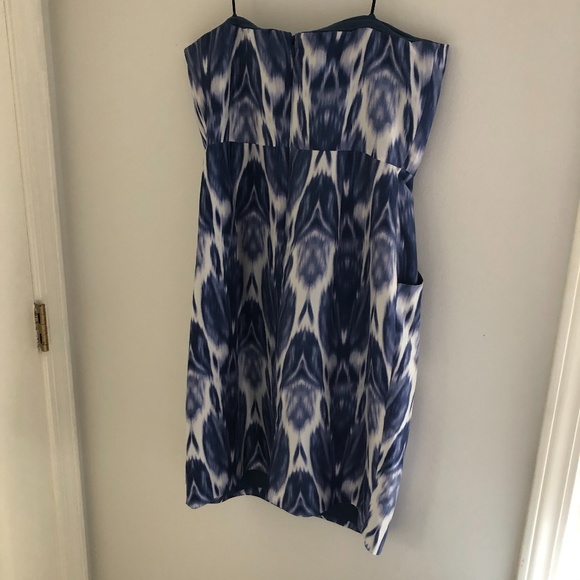 J. Crew | Strapless Silk Patterned Dress - Picture 11 of 11